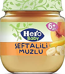 Hero Baby kavanoz mama 120 gr şeftalili muzlu