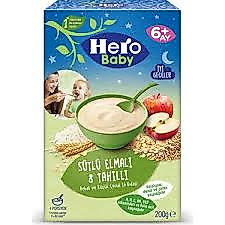 Hero Baby kaşık mama 200 gr sütlü 8 tahıllı elmalı